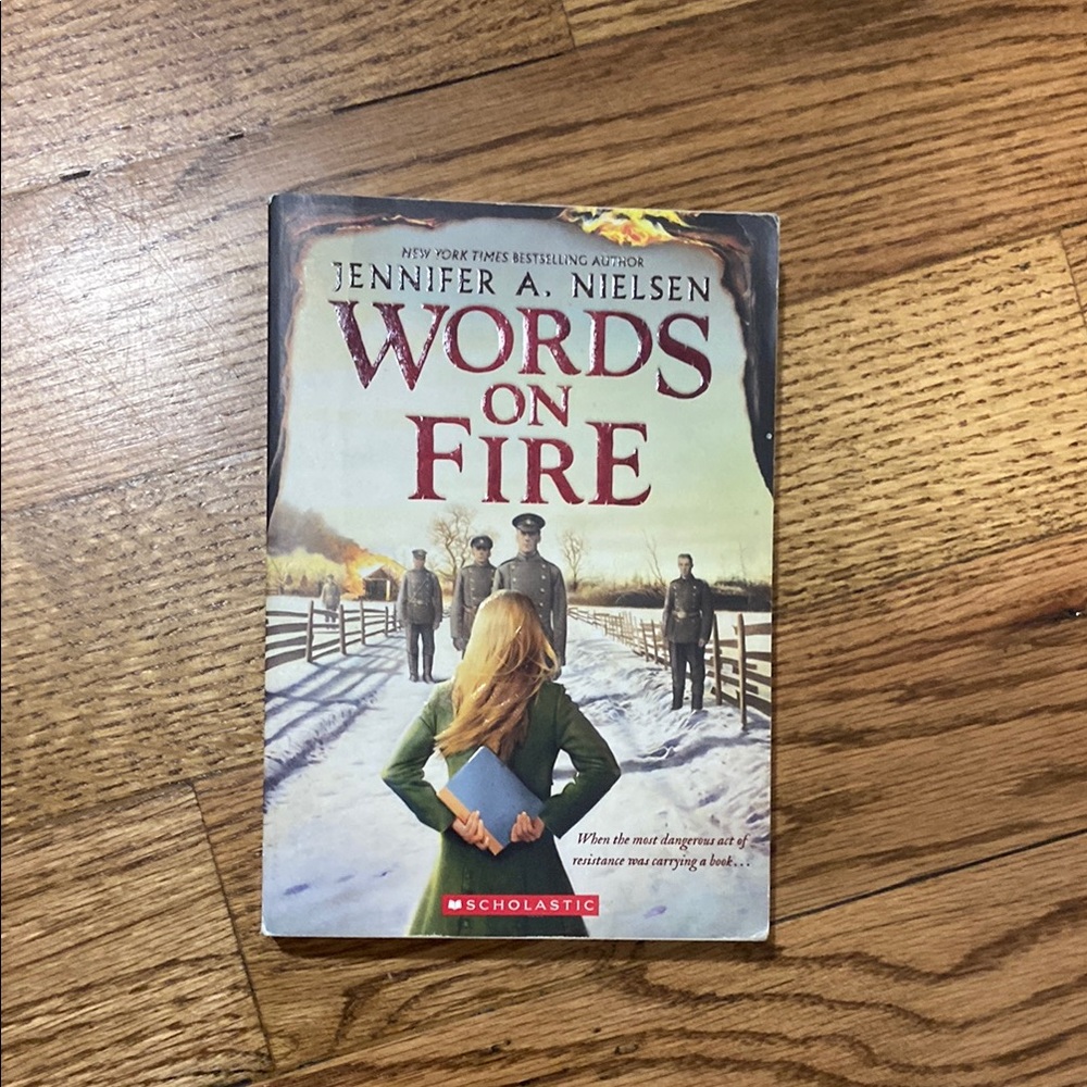 Scholastic 'Words on Fire' Book with Red and Green Cover